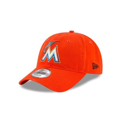 Sapca New Era Miami Marlins MLB Core Fit Road 49FORTY Fitted - Portocalii